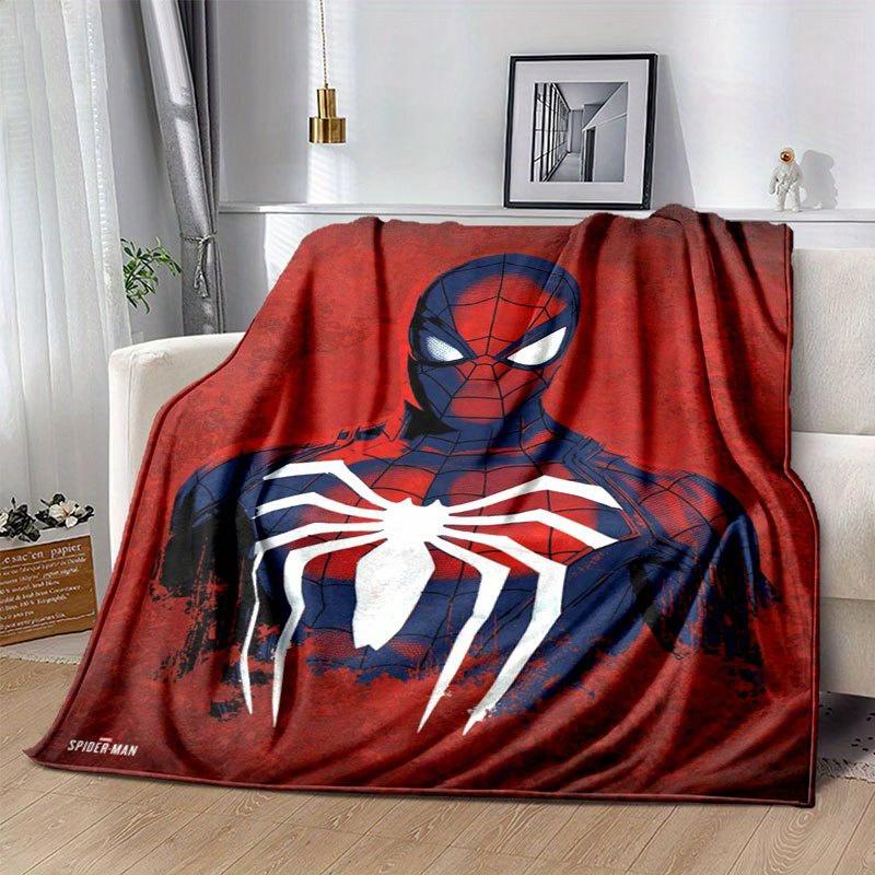 Spider-man Cute Printed Blanket Rectangular Soft Comfortable Modern Style Polyester