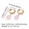 1 Pair Luxurious Water Drop Shape Imitation Pearls Dangle Earrings for Women Cubic Zirconia Jewelry Daily Wedding Party Accessories