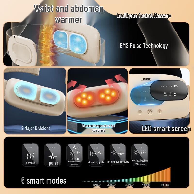 Smart Multifunctional Heating Abdominal Waist Massager