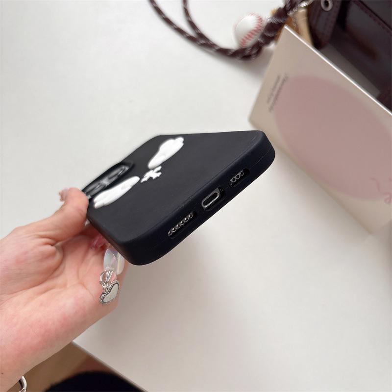 Cat Ear Angel Wings Drop-Proof Phone Case for iPhone 14/13/12 Pro Max