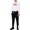 Emporio Armani T-shirt da uomo EA7 a maniche lunghe con girocollo e stampa di lettere Bianca 6RPT64PJ03Z0100