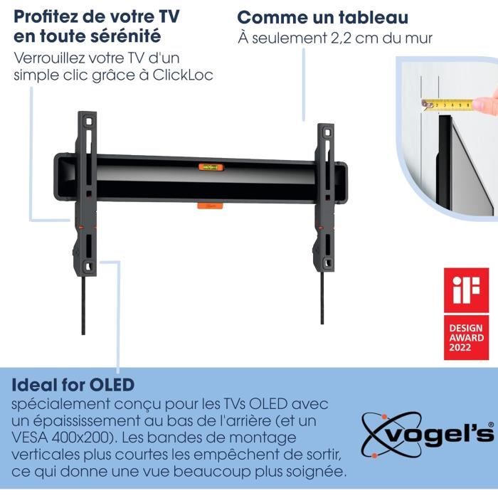 Support Mural TV - GENERIC - TVM 3405SP - Pour TV OLED 32-77 Pouces - Max. 50 Kg - VESA 400x200