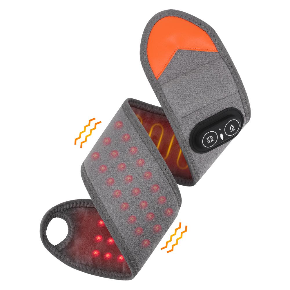 

Wireless Electric Heating Hand Wrist Massager 660&850nm Red Light Vibration Hand Massage Wrist Guard Full Body Band Support Belt сірий колір