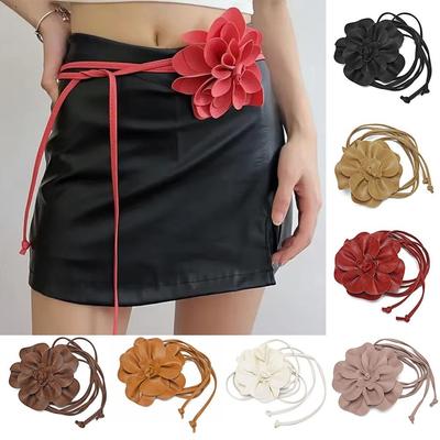 Decorative Flower Rope Belts Luxury Woven Waistband Strap Waist Braid Tie For Women Lady Girl