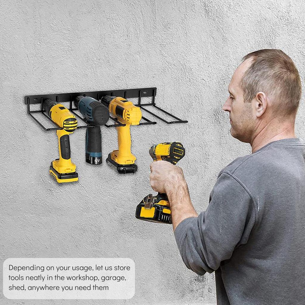 Electric Drill Holder Wall Mount Tools Organizer Wrench Tool Workshop Screwdriver Power Storage Shelf Accessories Dropshipping