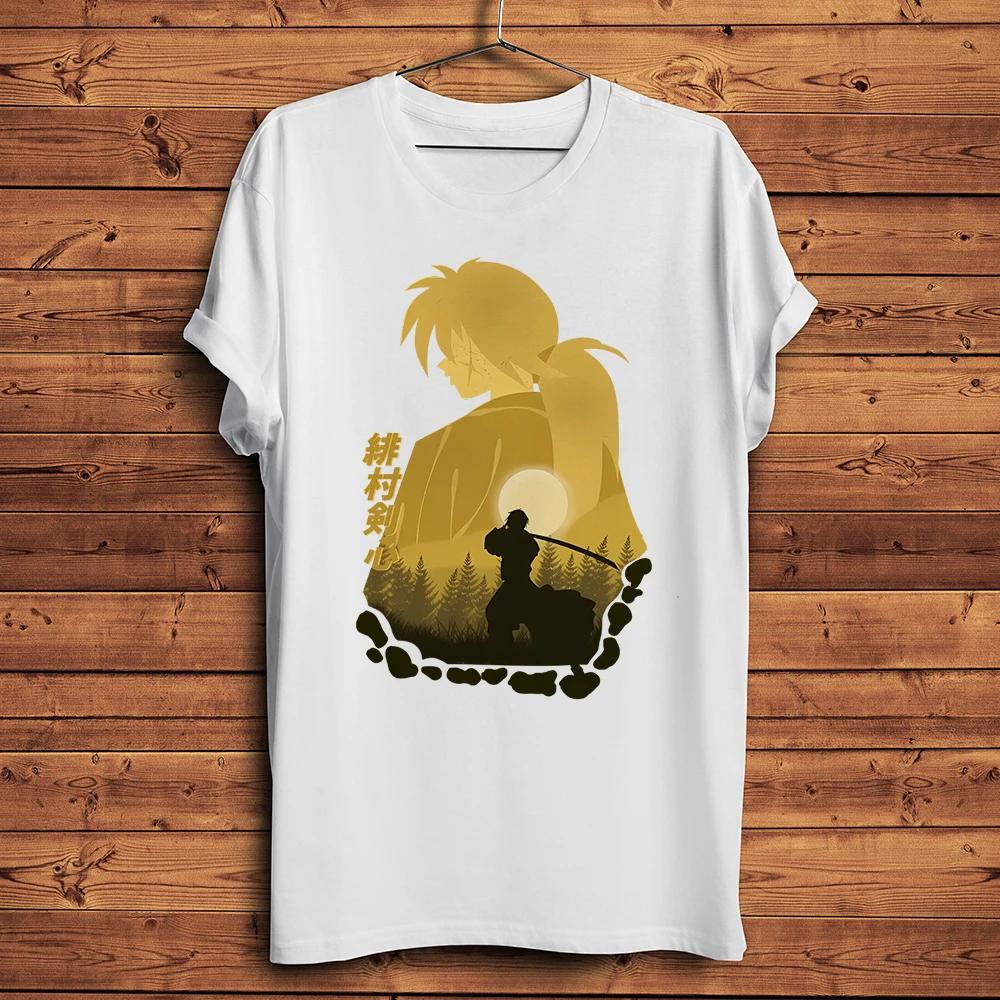 Rurouni KENSHIN HIMURA Samurai Lustiges Anime T-Shirt Unisex Herren Freizeit Kurzarm T-Shirt Unisex Unisexga T-ShirtAtmungsaktiver Druck