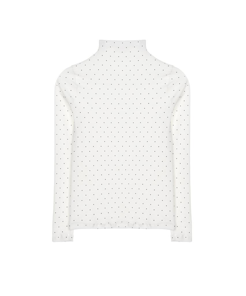 Nigaennikol [Essential] High Neck Slim Top_Dot White
