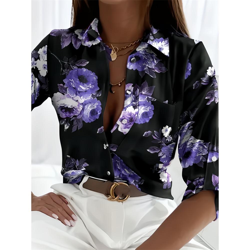 Hot Ladies Shirt 3D Print Long Sleeve Loose Shirts Hawaiian Shirts Fashion and Casual Character Size Comfortable Fabric