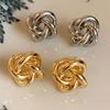 1 Pair Knot Earrings for Women, Hypoallergenic Small Stud Earrings, Woven Ball Knotted Statement Jewelry