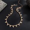 SHIXIN Smooth Rivet Spike Short Choker Necklace for Men Hip Hop Punk Adjustable Collar Chain 2026 Trendy Jewelry Neck Decoration
