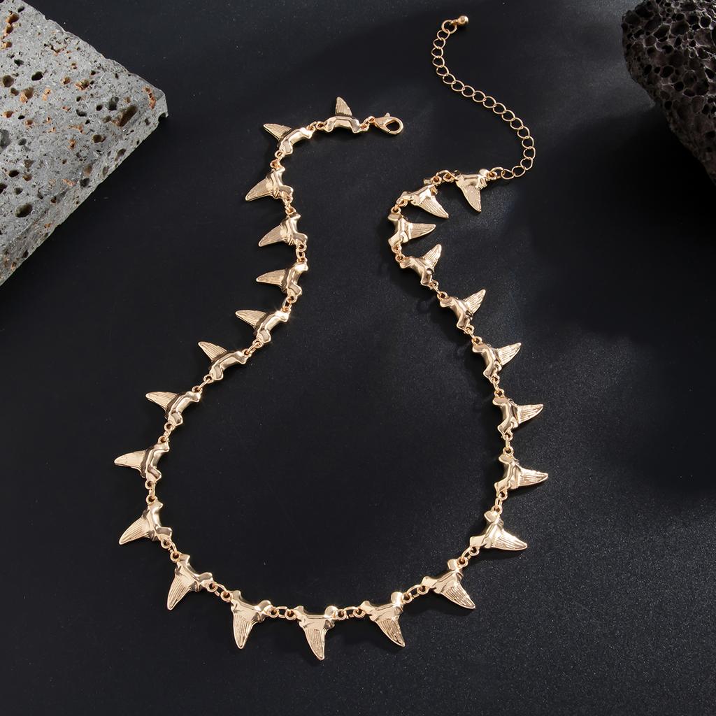 SHIXIN Smooth Rivet Spike Short Choker Necklace for Men Hip Hop Punk Adjustable Collar Chain 2026 Trendy Jewelry Neck Decoration