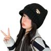 Hat for Women In Autumn and Winter Versatile Knitted Wool Hat Outdoor Travel Windproof Warm Hat Fashionable Casual Bag Head Hat Korean