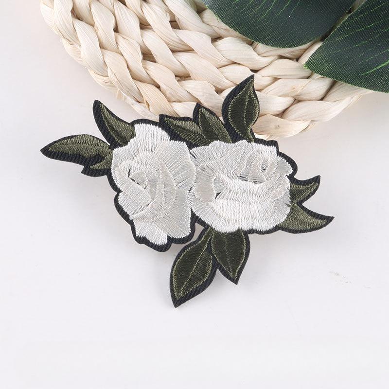 11Pcs Embroidery Rose Flower Sew Iron On Home Patch Badge Bag Hat Dress Applique Rose Patch