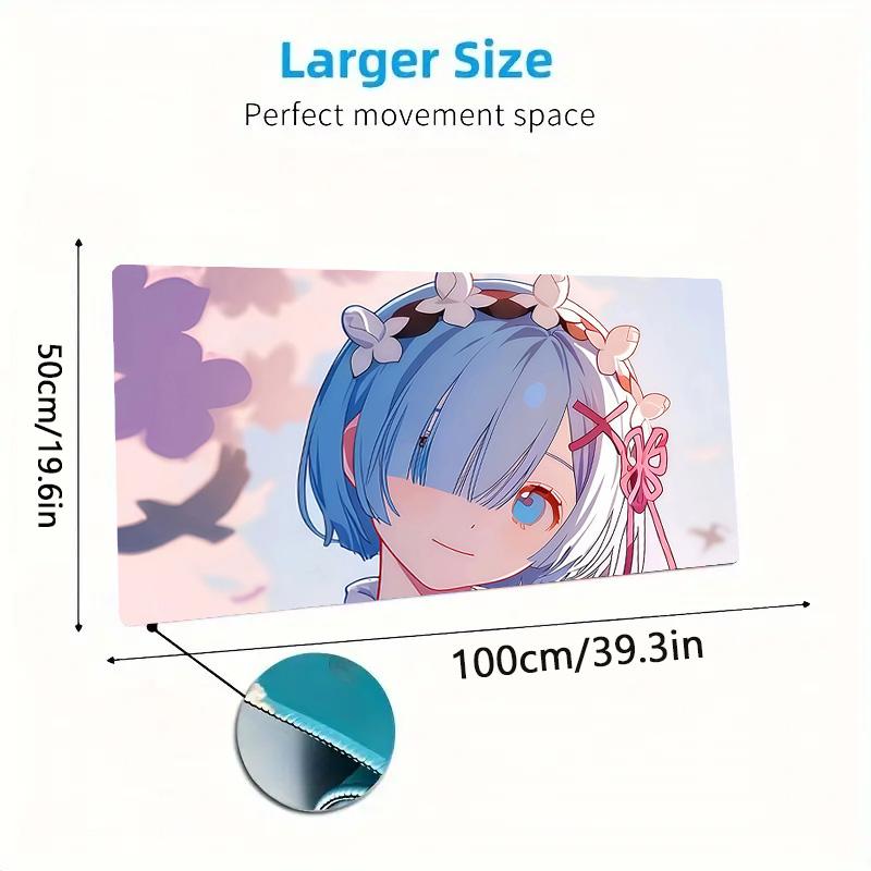 ReZero Print Cushion Non-slip Laptop Tablet Big Mousepad XXL Mat Mini PC Playmat With Lock Edge