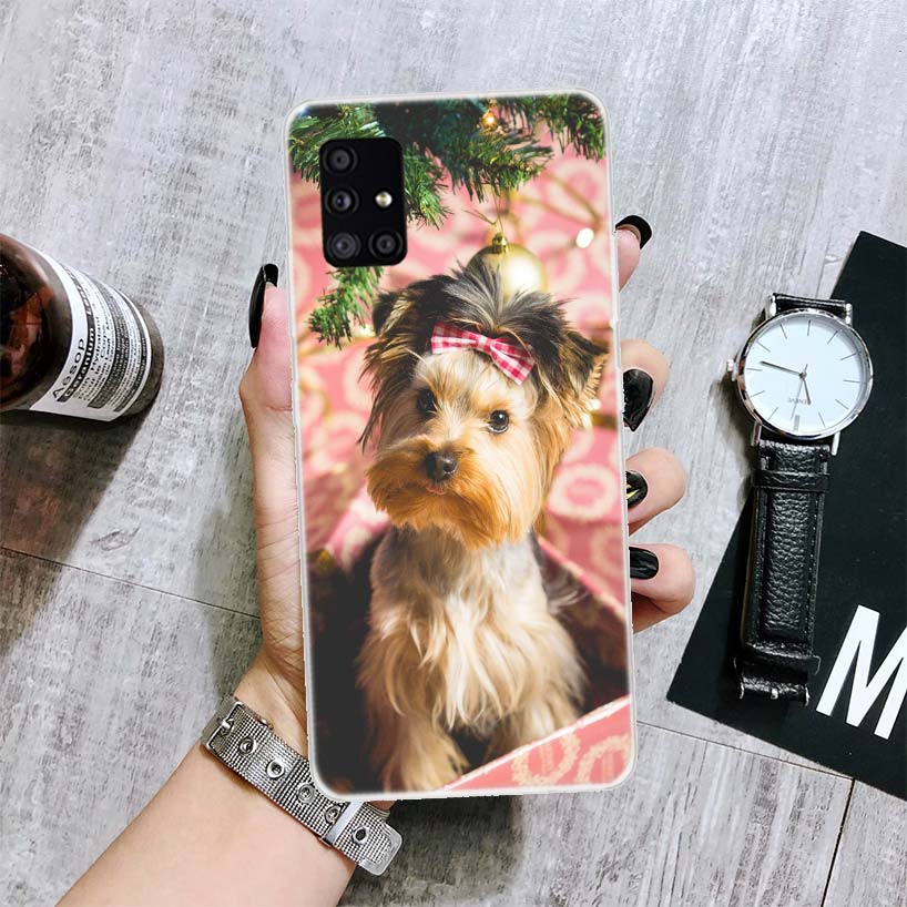 Yorkshire Terrier Dog Puppy Phone Case For Samsung Galaxy A52 A32 A22 A12 A02S A50S A30S A51 A31 AA71 Note 20 Ultra 10 S10 Plus