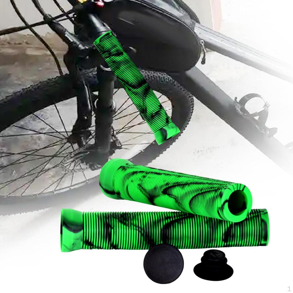 2 Pieces Bike Handlebar Grips Cycling Bar Covers Soft Sleeves Replacement Bicycle Handle
