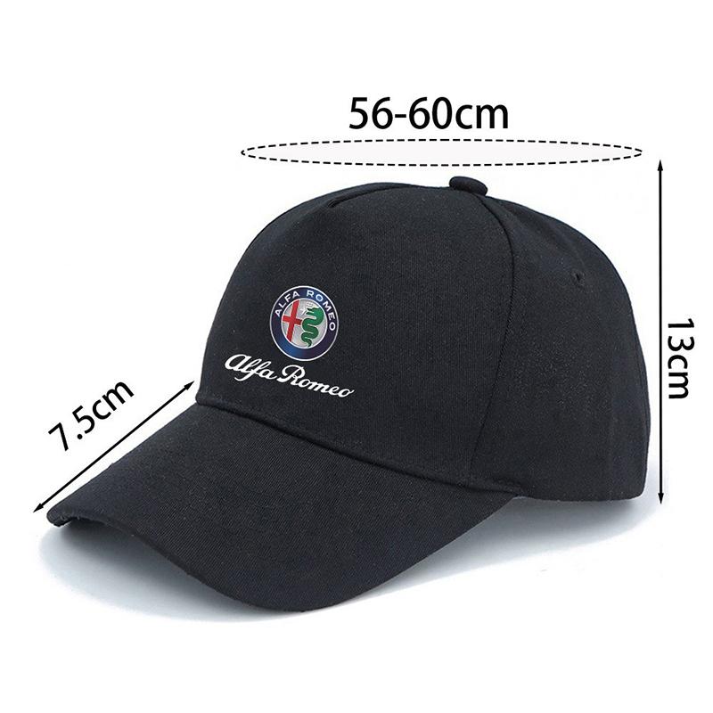 UHFO9 Sun Hat Printed Baseball Cap Fashion Hats Casual Cap Car Stickers For Alfa Romeo Giulia Giulietta Tonale MITO Stelvio Brera 147