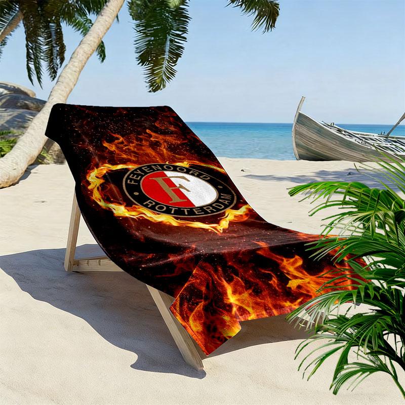 Toalla de Playa Estampada Feyenoord, Toalla Grande Suave de Secado Rápido para Playa, Camping, Natación