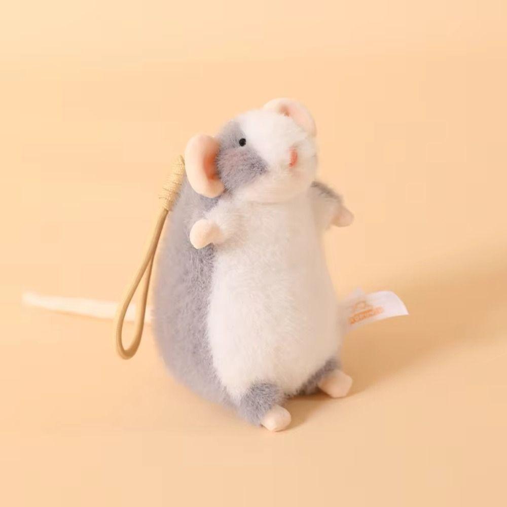 15/21CM Rat Plush Toys Bag Charn Mouse Pendant Cartoon Stuffed Mouse Doll  Kids Toy
