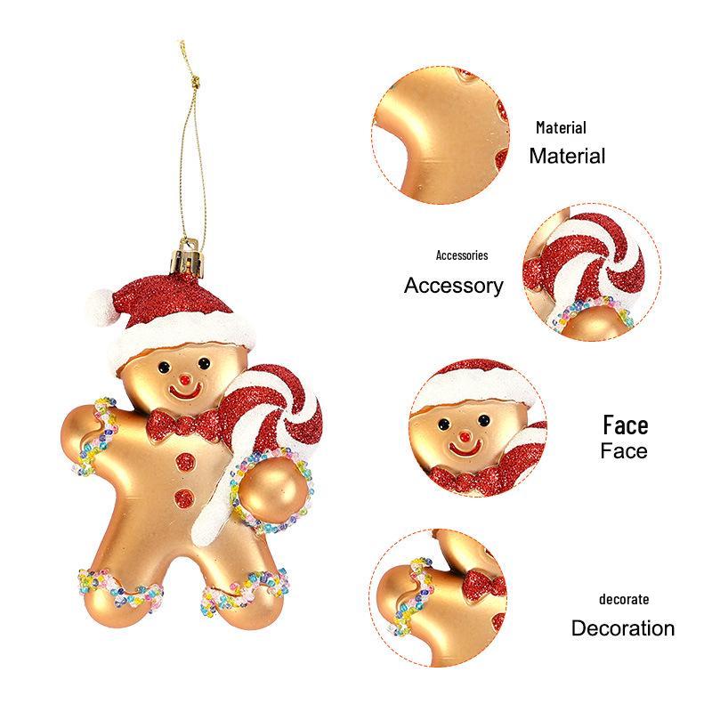 New Creative Christmas Gingerbread Man Tree Ornament and Photo Prop