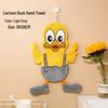 Cartoon Bear Duck Hanging Hand Towel - Absorbent & Quick-Drying for Bathroom.