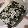 Vintage Flower Women Makeup Storage Handbag Portable Cosmetic Toiletry Organizer Pouch Large Capacity Floral Wash Bag