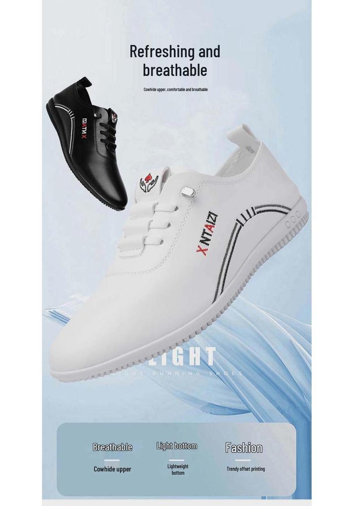 Men's Soft Leather Slip-On Business Casual Driving Shoes