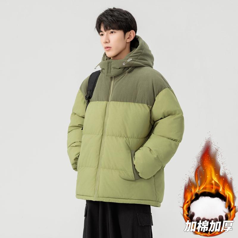 Hooded Cotton Jacket for Men and Women in Winter Windproof Plus Velvet Thickened Cotton Jacket Couple Thickened High-quality Cotton Jacket Jacket
