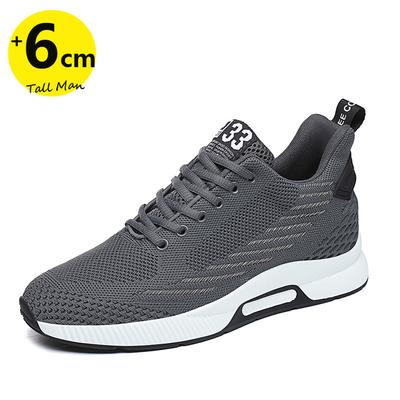 Men Elevator Shoes Mesh Sneakers Height Increase Insole 6Cm Man Daily Life Fashion Leisure