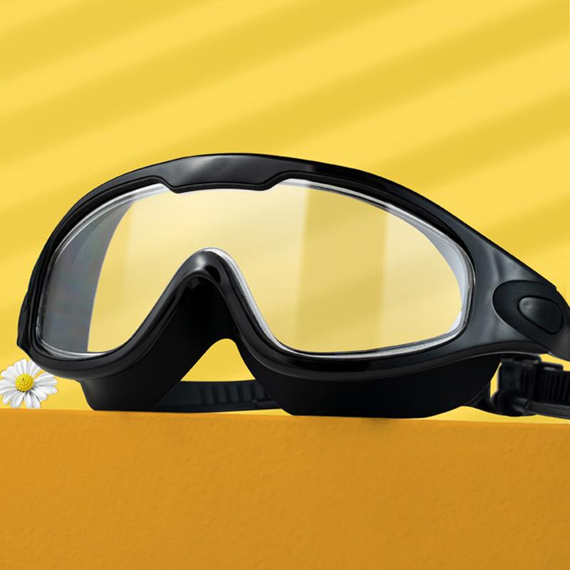New Swimming Goggles High-Definition Waterproof Anti-Fog Adult Men And Women Swimming Goggles Flat Big Frame Swimming Glasses