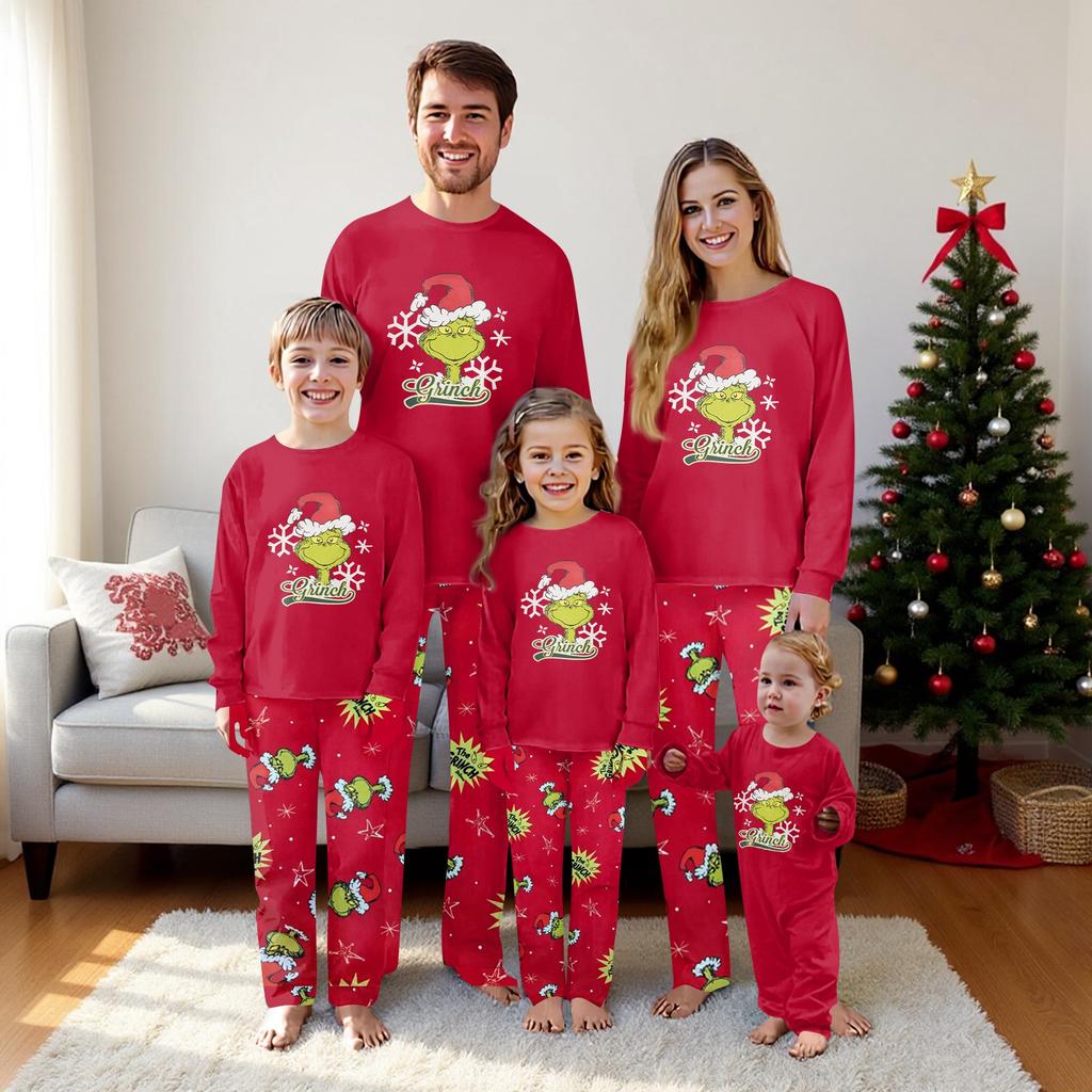 Passende Familiensets mit Weihnachtsmotiven, Langarmshirts und Hosen
