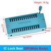 1/2/5pcs/lot 14 16 18 20 24 28 32 40 P Pin 2.54 MM Green DIP Universal ZIF IC Socket Test Solder Type IC lock seat zif socket