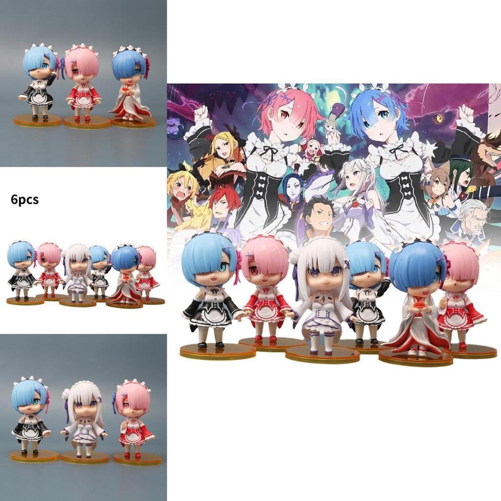 Adorable 9cm Pvc Rem And Ram Figures From Zero Two World Anime Collectibles
