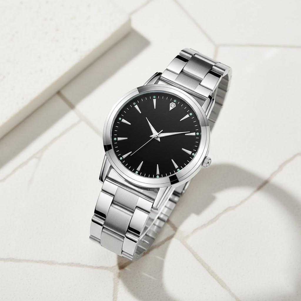 Matching Couples Luminous Steel Band Quartz Watches Gift Timepiece Fashion Watch for Men and Women