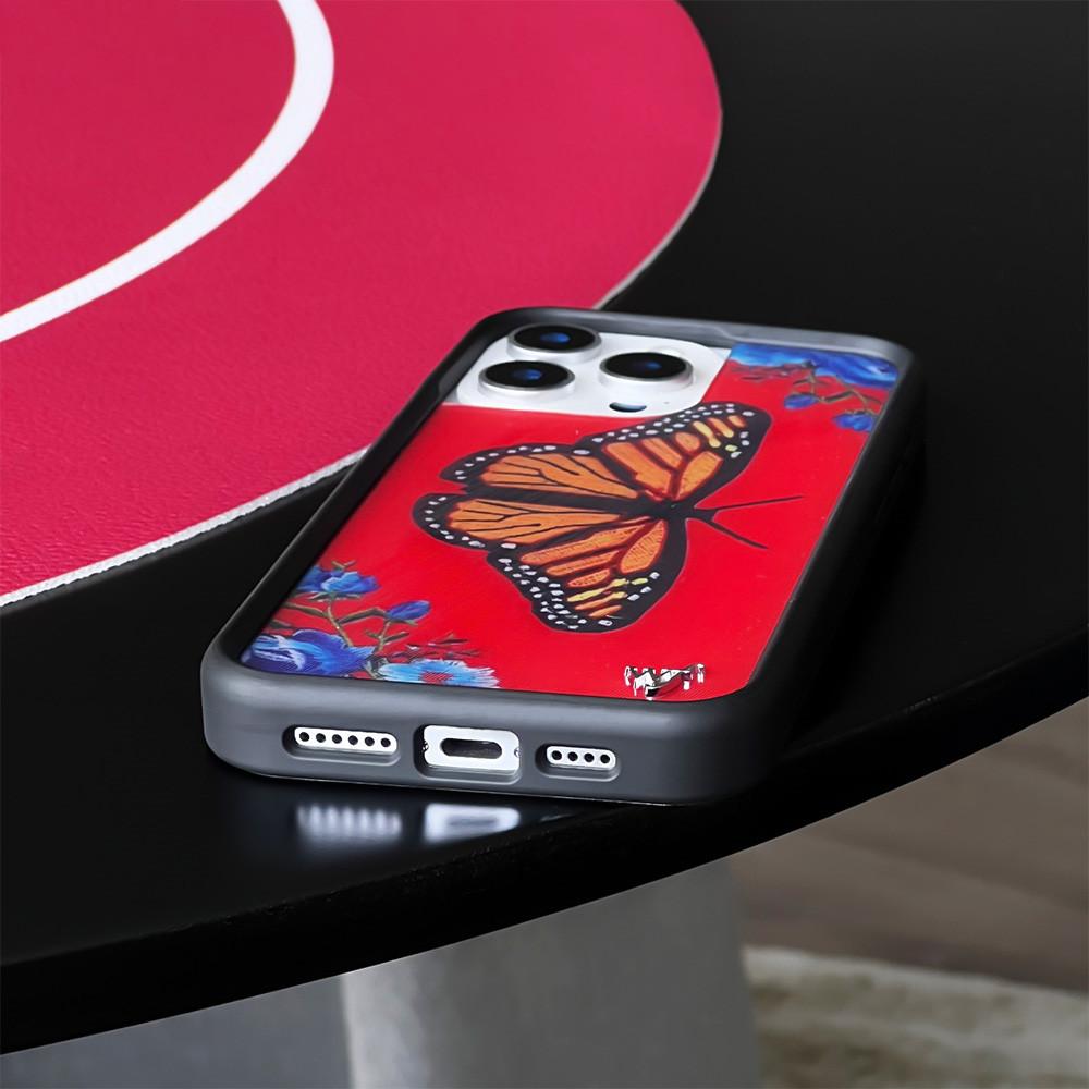 Wildflower Butterfly butterflies Phone Case for iPhone 12 13 14 15 16 Pro Max Plus 17 pro Gift Wild Flowers cloth wf label Cover