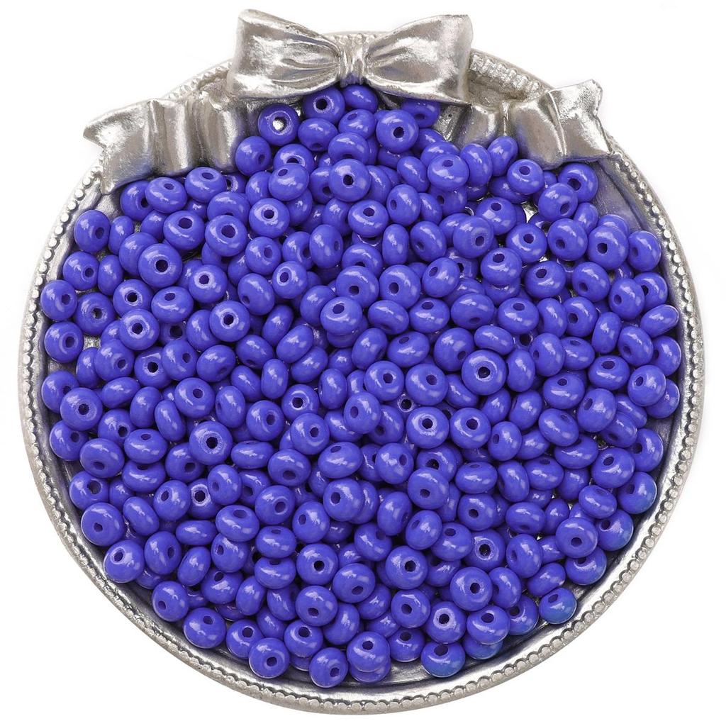 60pcs Bottled Glass Beads Charm Oil Painting Abacus Czech Beads Seed Spacer Beads For Jewelry Making Accessories