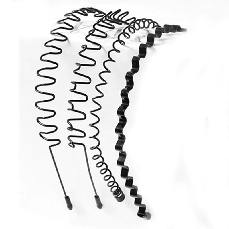 2 Fasce Per Capelli A Zig Zag In Plastica Antiscivolo, Unisex, Per Lavaggio Viso E Make-up, Nero