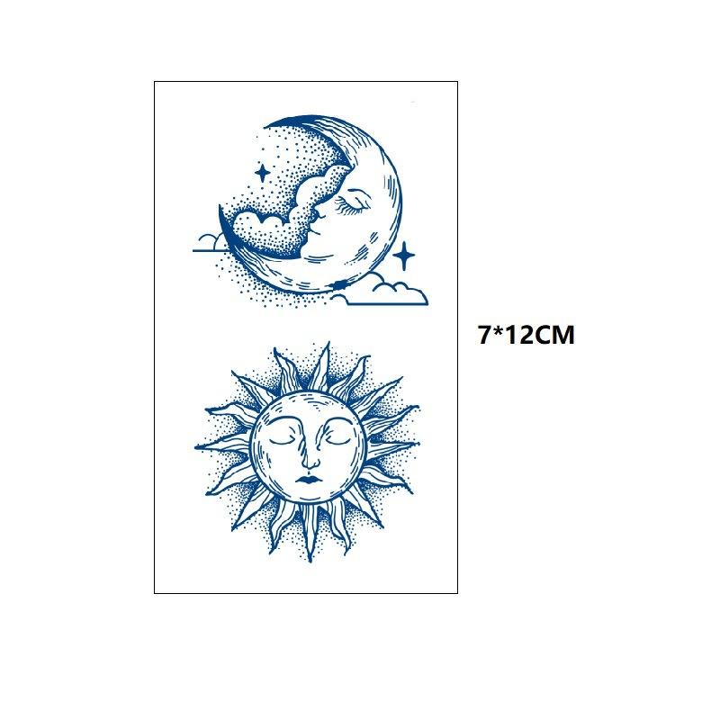 Model mic Fluture Val de mare Coada de pește Cealaltă parte Floare Suc proaspăt Mic Simulare pe bază de plante Cufăr Transfer de apă Autocolant tatuaj