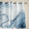 Marble Fluid Texture Blue Window Curtains for Living Room Home Bedroom Kitchen Decora Christmas Curtain