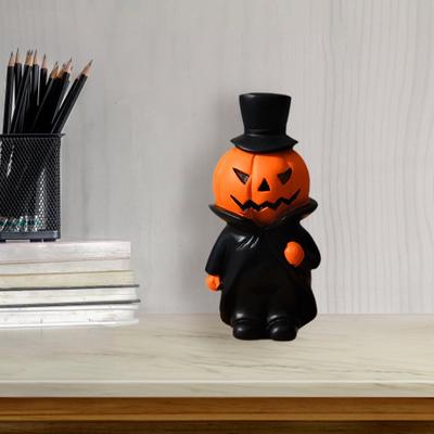 Halloween Miniature Pumpkin Figurine Decorative Ghost Ornament for Desktop