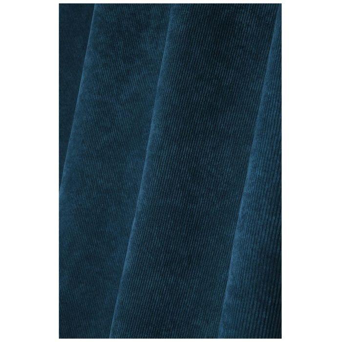 Rideau - Antoine - 140 X 260 Cm - Velours Côtelé - Œillets Métalliques - Bleu Pétrole