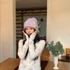 Polyester Warm Fall Winter Hat 3D Flower Handmade Beanie Floral Knitted Beanie Hat  Outdoor Wear