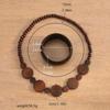 Necklace Sweater Chain Bangle Hand Rope Simple Wooden Beaded Jewelry Set  Girl