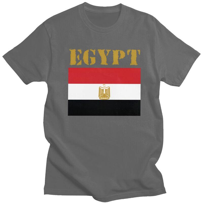 Custom Egypt Flag T Shirt for Men 100 Cotton Tshirt Leisure Tee Short Sleeves Tshirt