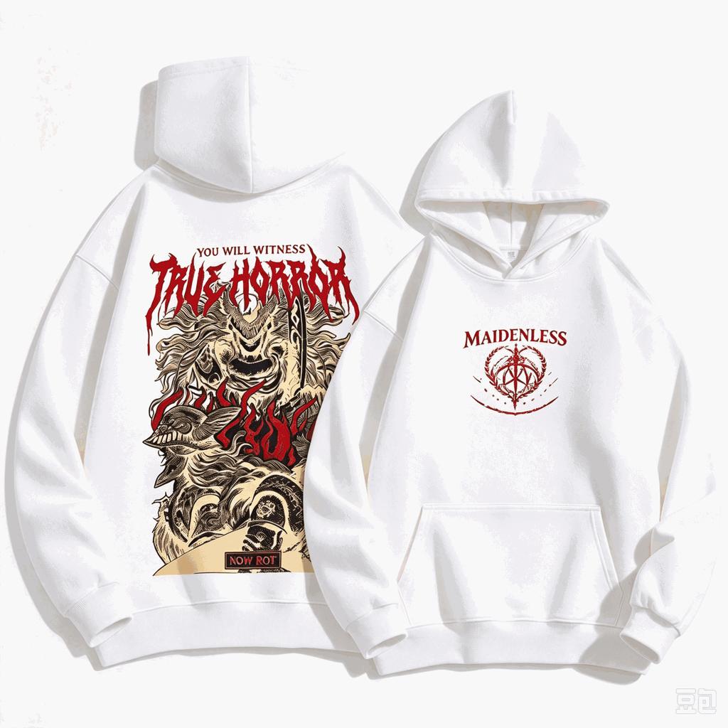Elden Ring Grafické Mikiny Podzim Zima Pánské Manga Vintage Oversized Unisex Streetwear Trendy Sportovní Grafika Y2k Krátký Rukáv Klasické