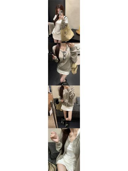 Wendbarer Rippstrick-Cardigan im koreanischen Stil - Damen Trendige Herbst Langarm Oberbekleidung