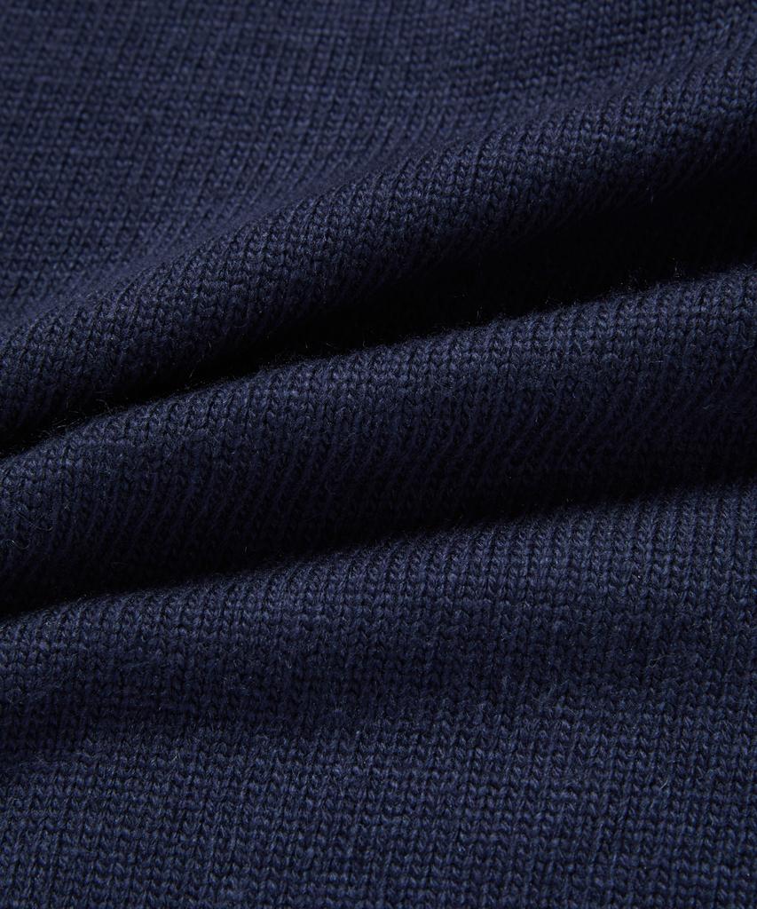 FALLETT Arch Logo Jacquard Knit Navy