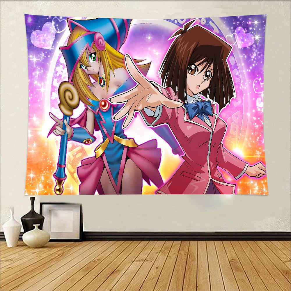 

Yu Gi Oh Dark Magician Girl Tapestry Wall Hanging Printed Polyester Tapestry INS Decoration Wall Decor 74x94cm(29x37in)