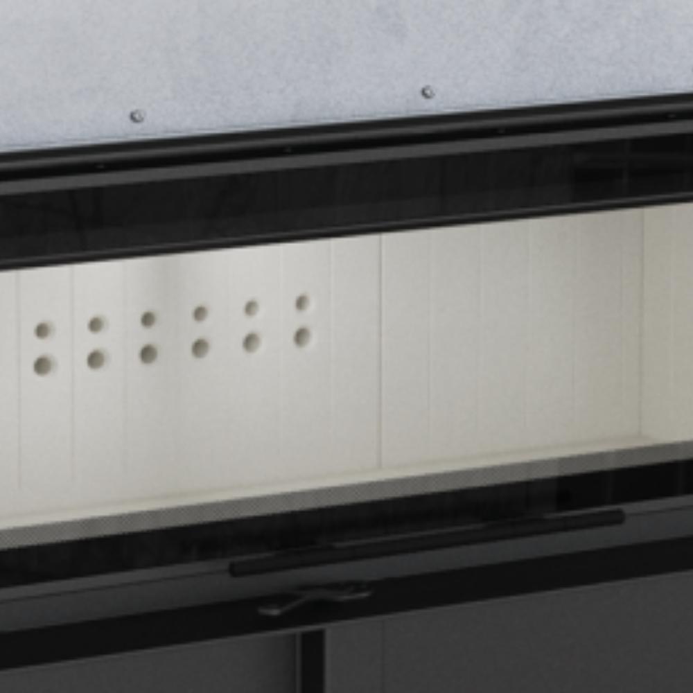 Steel fireplace KRATKI NADIA 13 kW Ø 200 Lift-up self closing door