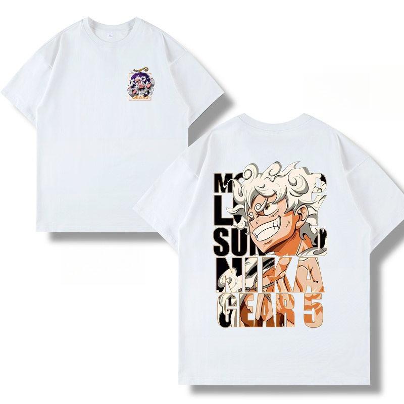 

2026 New One Piece Japanese Anime Cotton Tshirt Summer Unisexs Clothing Retro Comfortable Breathable Street Wear Tshirt Summer S